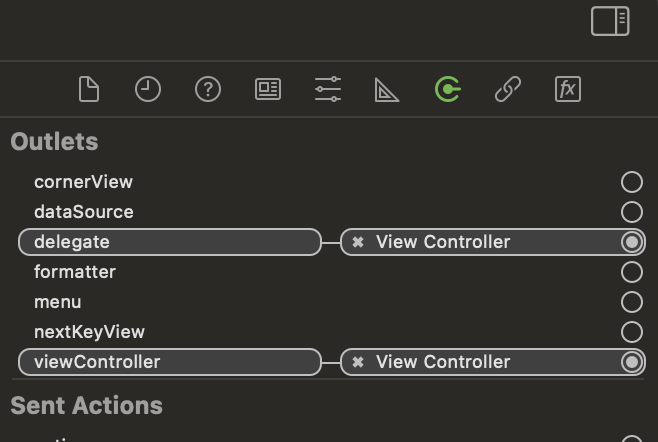 Connect the ViewController outlet